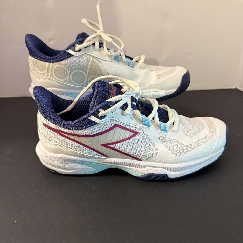 Diadora Trofeo 2 Women's All Ground Pickleball Shoes White Size 9.5